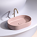 Чаша накладная овальная Ceramica Nova Element 60x38 Розовый Матовый