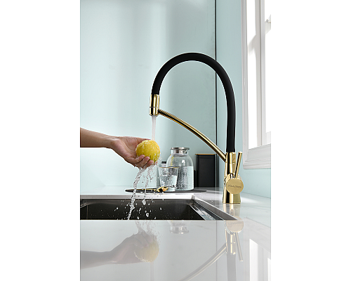 Смеситель для кухни Paulmark Siegen Si213111-G Золото