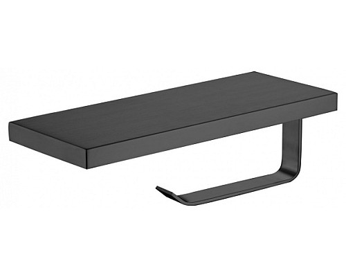 Держатель для туалетной бумаги с полкой Wonzon&Woghand, Черный матовый