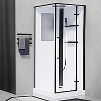 Душевая кабина Esbano ESKM90QDL 90x90x215 черный 