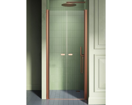 Дверь в нишу NEW TRENDY NEW SOLEO COPPER BRUSHED 120x195 брашированная медь