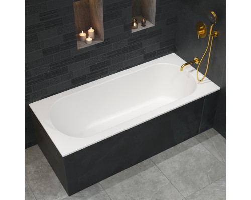 Ванна из искусственного камня Whitecross Gin 165x75 белый матовый