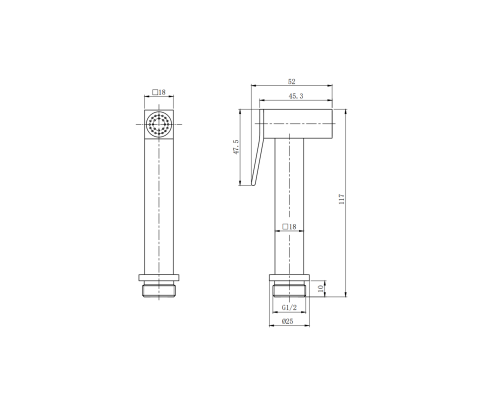 Гигиеническая лейка ALTROBAGNO BS 060213 GM