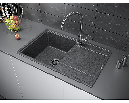 Мойка для кухни кварцевая Paulmark Flugen PM217850-DG Мойка для кухни кварцевая Paulmark Flugen PM217850-DG