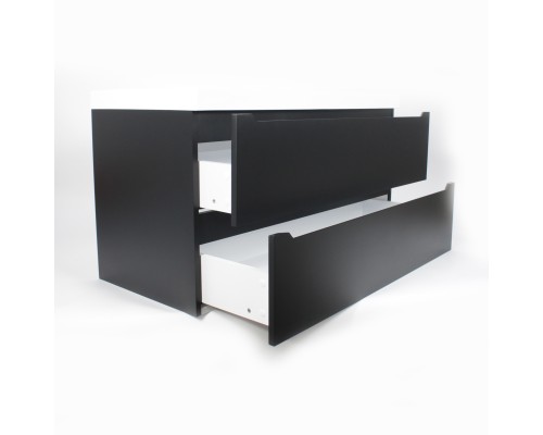 Тумба под раковину 100 см, Uperwood Tanos, черная матовая