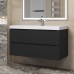 Тумба под раковину 100 см, Uperwood Tanos, черная матовая