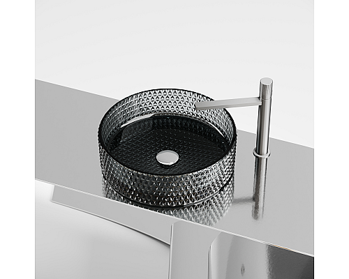 Чаша накладная круглая Ceramica Nova Cristal 36x36 чёрный