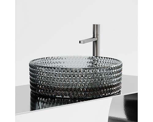 Чаша накладная круглая Ceramica Nova Cristal 36x36 чёрный