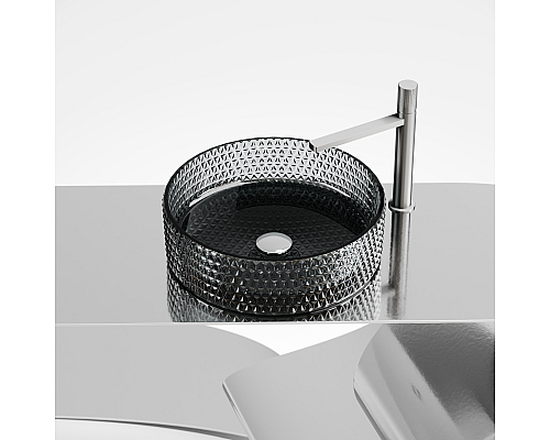 Чаша накладная круглая Ceramica Nova Cristal 36x36 чёрный