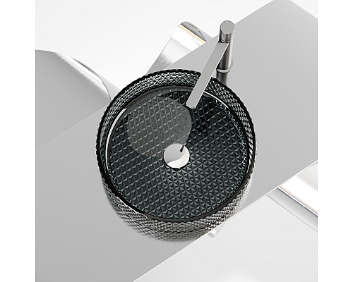 Чаша накладная круглая Ceramica Nova Cristal 36x36 чёрный