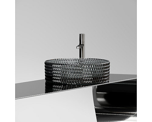 Чаша накладная круглая Ceramica Nova Cristal 36x36 чёрный