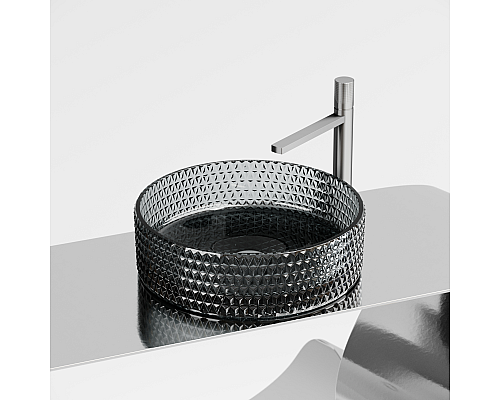 Чаша накладная круглая Ceramica Nova Cristal 36x36 чёрный