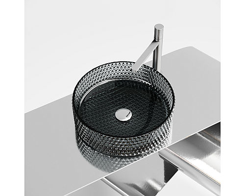 Чаша накладная круглая Ceramica Nova Cristal 36x36 чёрный