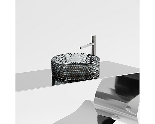 Чаша накладная круглая Ceramica Nova Cristal 36x36 чёрный