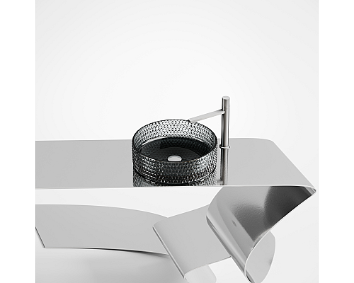 Чаша накладная круглая Ceramica Nova Cristal 36x36 чёрный