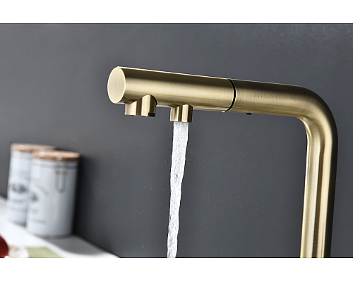 Смеситель для кухни Paulmark Serpentine Se213222-BR Бронза