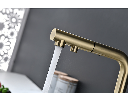 Смеситель для кухни Paulmark Serpentine Se213222-BR Бронза