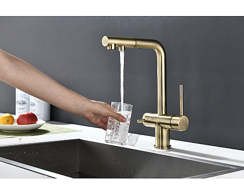 Смеситель для кухни Paulmark Serpentine Se213222-BR Бронза