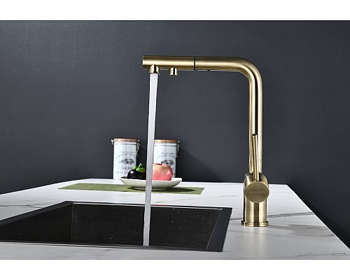 Смеситель для кухни Paulmark Serpentine Se213222-BR Бронза