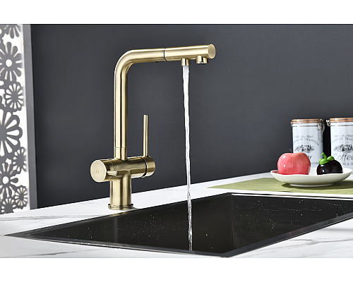 Смеситель для кухни Paulmark Serpentine Se213222-BR Бронза