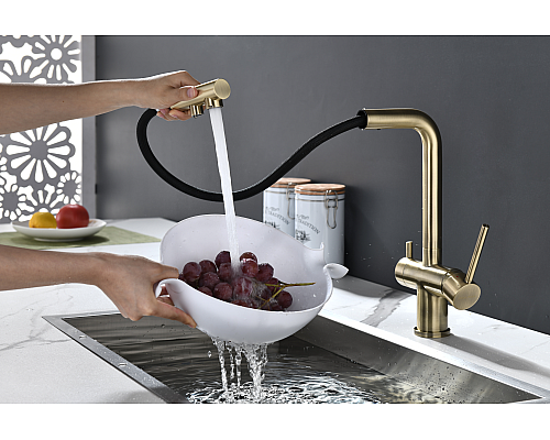 Смеситель для кухни Paulmark Serpentine Se213222-BR Бронза