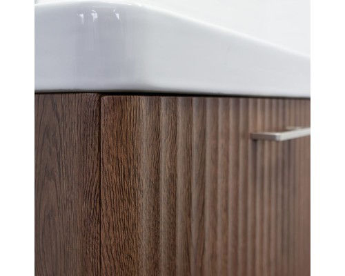 Тумба с раковиной Comforty Ангара-90П дуб темно-коричневый 4490