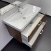 Тумба с раковиной Comforty Ангара-90П дуб темно-коричневый 4490