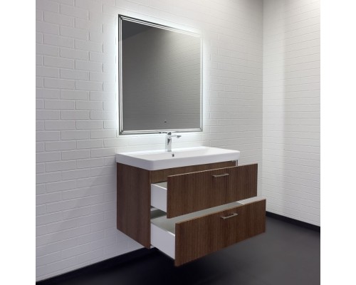 Тумба с раковиной Comforty Ангара-90П дуб темно-коричневый 4490