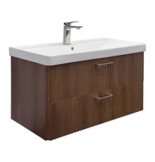 Тумба с раковиной Comforty Ангара-90П дуб темно-коричневый 4490