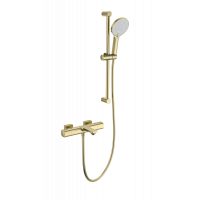 Смеситель для ванны с душевым гарнитуром и термостатом Wonzon&Woghand, Брашированное золото