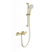 Смеситель для ванны с душевым гарнитуром и термостатом Wonzon&Woghand, Брашированное золото