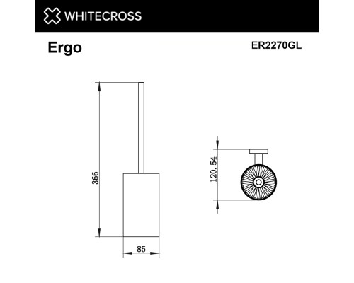 Ершик подвесной WHITECROSS Ergo ER2270GL золото