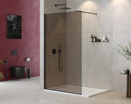 Душевая перегородка Cezares Liberta 110 LIBERTA-L-1-110-120-BR-NERO Черный матовый