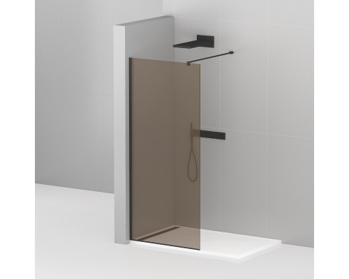 Душевая перегородка Cezares Liberta 110 LIBERTA-L-1-110-120-BR-NERO Черный матовый