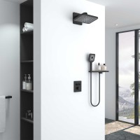 Душевой комплект Vincea Inspire VSFW-3I21MT4RMB встраиваемый, термостат, 2 режима, черный