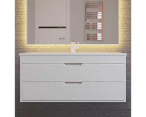 Тумба с раковиной подвесная Uperwood Modul 97х45х57 см, белая матовая