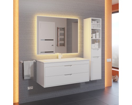 Тумба с раковиной подвесная Uperwood Modul 97х45х57 см, белая матовая