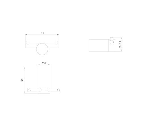 Крючок для ванной универсальный Raiber premium RPB-80005 Graceful, матовый черный