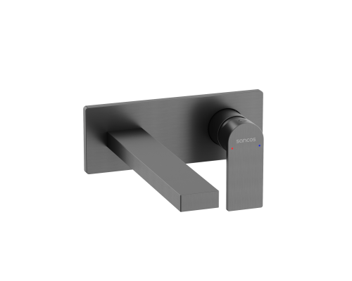 Смеситель для раковины SANCOS Studio c внутренней частью, вороненая сталь, SC9017GG