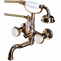 Смеситель для ванны(душевой комплект) Boheme SATINE 293-ST золото