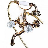 Смеситель для ванны(душевой комплект) Boheme CRYSTAL 293-CRST золото