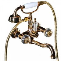 Смеситель для ванны(душевой комплект) Boheme FLORA 293-FL золото