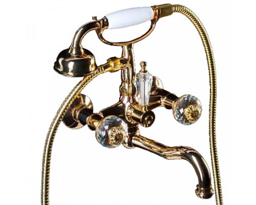 Смеситель для ванны(душевой комплект) Boheme FLORA 293-FL золото