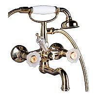 Смеситель для ванны(душевой комплект) Boheme Сamelia 293-Camelia золото
