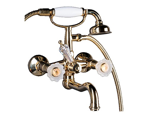 Смеситель для ванны(душевой комплект) Boheme Сamelia 293-Camelia золото