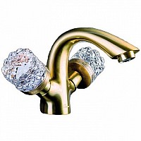 Смеситель для умывальника Boheme CRYSTAL 311-CRST бронза