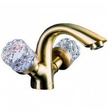 Смеситель для умывальника Boheme CRYSTAL бронза