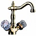 Смеситель для умывальника высокий Boheme CRYSTAL 312-CRST бронза