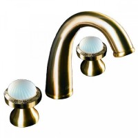 Смеситель для умывальника на 3 отверстия Boheme SATINE 317-ST бронза