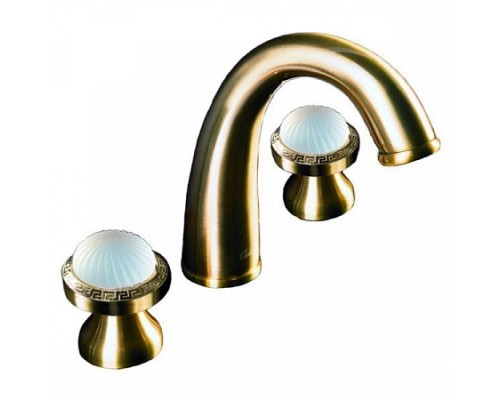 Смеситель для умывальника на 3 отверстия Boheme SATINE 317-ST бронза